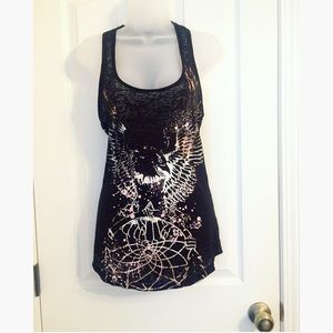 Rock & Republic Sheer Loose Tank Top